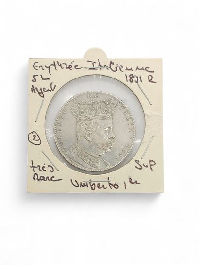 ITALIAN ERYTHREE 
An 1891 Tallero 5-pound...