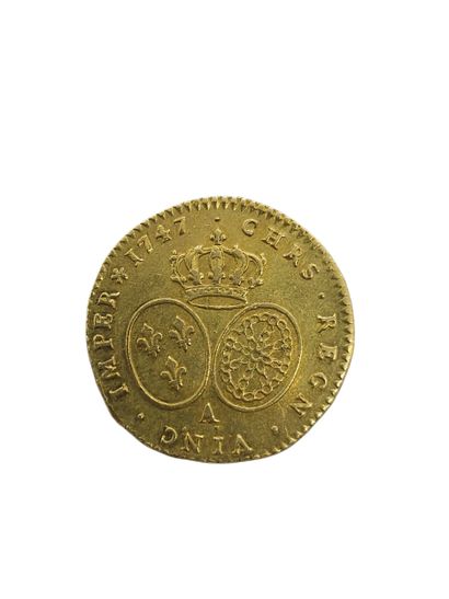 HALF Louis gold with headband 1747/A Paris...