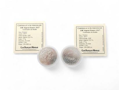 Set of 22 silver 10€ coins 
2x 10€ silver...