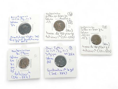 ROMAN EMPIRE
Five Antoninians Tetricus I...