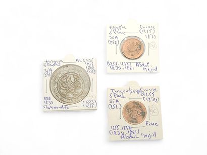 TURKEY - EGYPT
Reunion of three coins including...