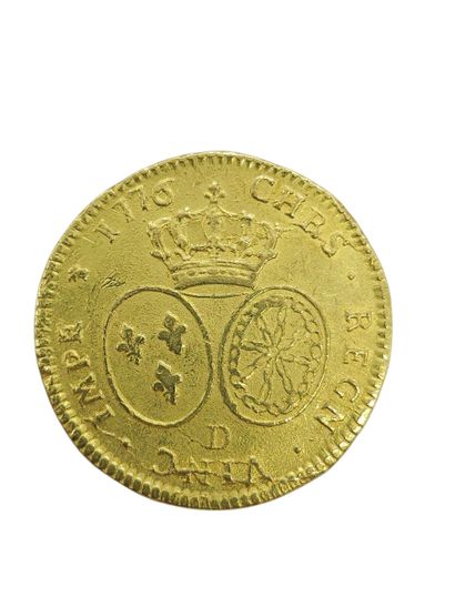 DOUBLE LOUIS gold with dressed bust 1776/D
Weight...