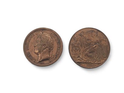 TWO LOUIS PHILIPPE MEDALS including:
