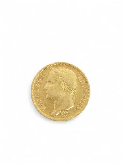 CURRENCY 
40 francs gold Napoléon lauréon...