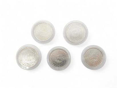 Set of 5 silver 5€ coins
2x 5€ silver 500°...