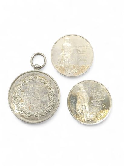 LOT including :
An 1887 championship medal,...