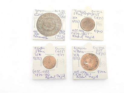 TURKEY - EGYPT
Reunion of four coins including...