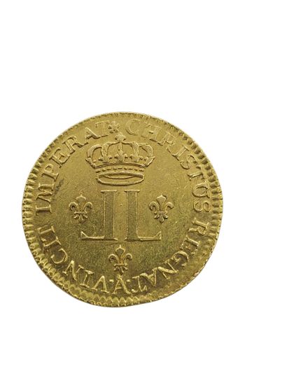Louis d'or aux 2L 1721/A Paris 
Weight :...