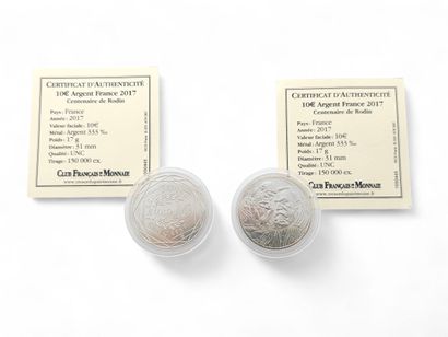 Set of 22 silver 10€ coins 
2x 10€ silver...