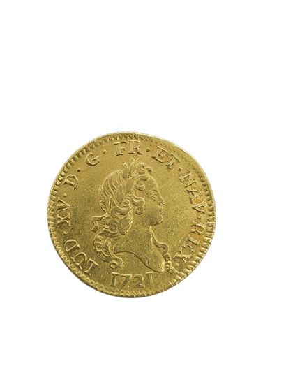 Louis d'or aux 2L 1721/A Paris 
Weight :...