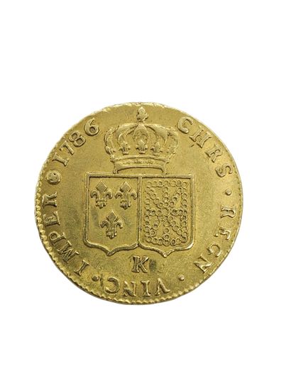 PIECE Double Louis or 1786 Bordeaux 
Weight...
