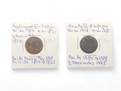 SPAIN
Reunin of two coins 
A two Maravedis...