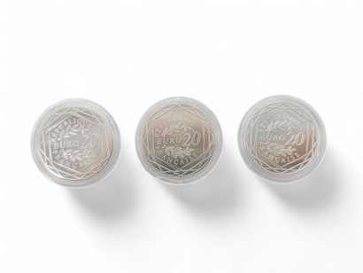 Set of 3 €20 coins in 900° silver
2x 