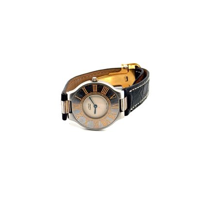 CARTIER Must 
Ladies' wristwatch, round steel...