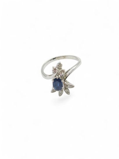 20th century FRENCH WORK 
750° white gold...