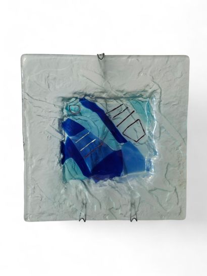 MURANO, 21st century 
Fused glass and blue...