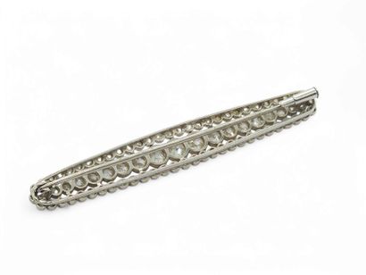 Barette brooch in 750° white gold set with...