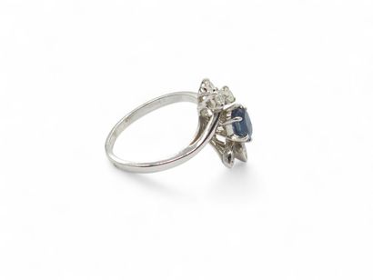 20th century FRENCH WORK 
750° white gold...