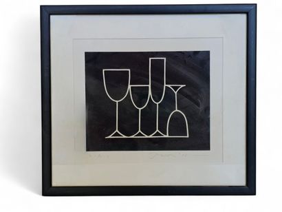 modern school
Glasses
Black lithograph, artist's...
