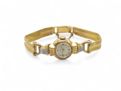 OMEGA 
Bracelet watch in two-tone 750° gold...