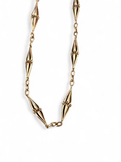 WALLET CHAIN in 750° yellow gold, openwork...