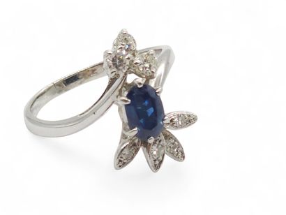 20th century FRENCH WORK 
750° white gold...