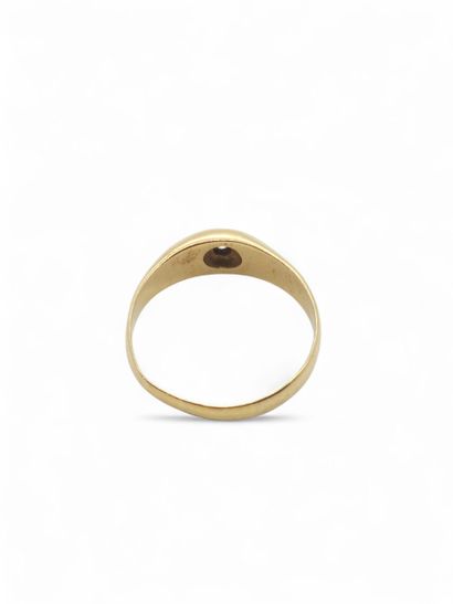 RING in yellow gold 750° set with a diamond...