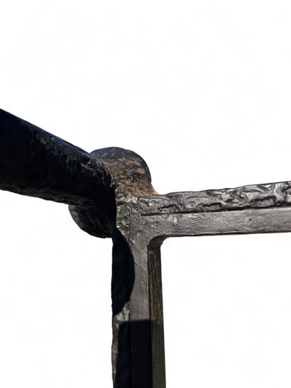 20th century WORK
Large rectangular wrought-iron...