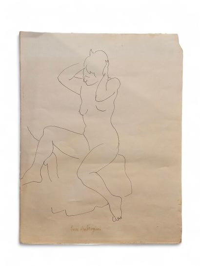Pierre AMBROGIANI (1907-1985)
Nue 
Dessin...
