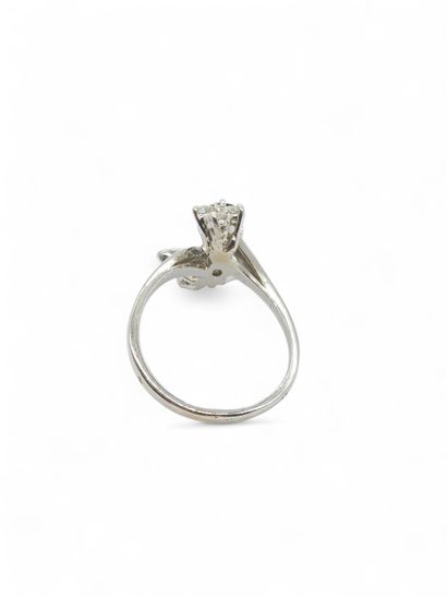 20th century FRENCH WORK 
750° white gold...