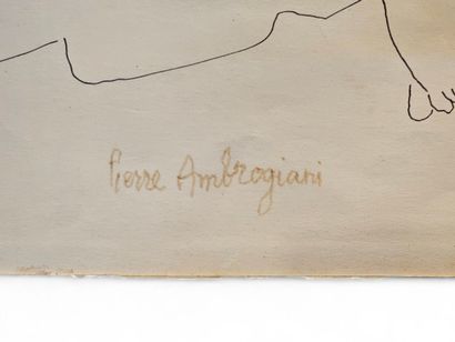 Pierre AMBROGIANI (1907-1985)
Nue 
Dessin...