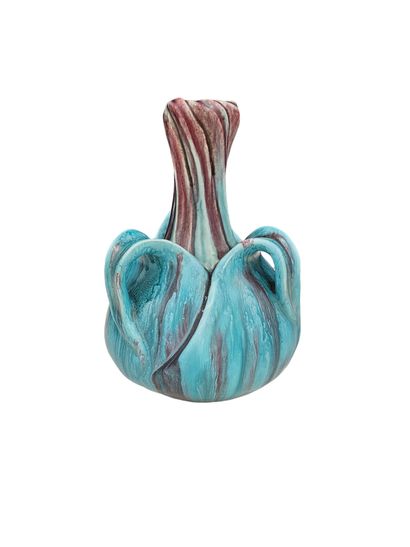 1970S WORK 
Triple-handled soliflor vase...