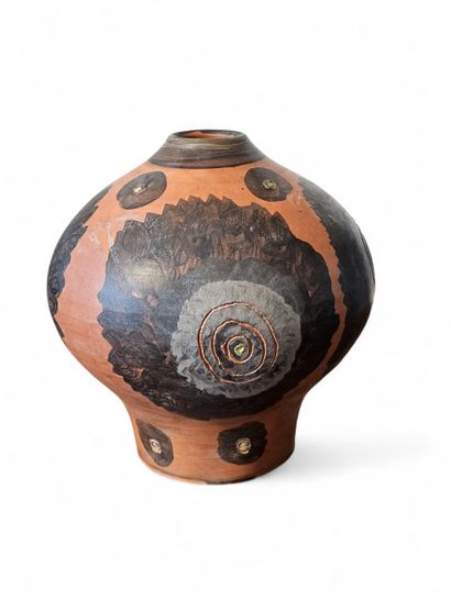 Jules AGARD (1905-1986)
Vase boule en terre...