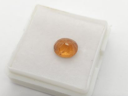 GRENAT orange spessartite , oval , Namibia...