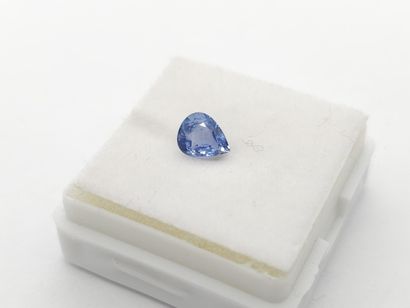 SAPPHIRE blue , pear , Ceylon , 0,77 carats...