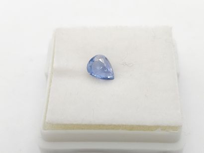 SAPPHIRE blue , pear , Ceylon , 0,77 carats...