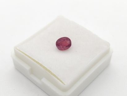 RUBY pinkish red , oval , Madagascar , 1,04...