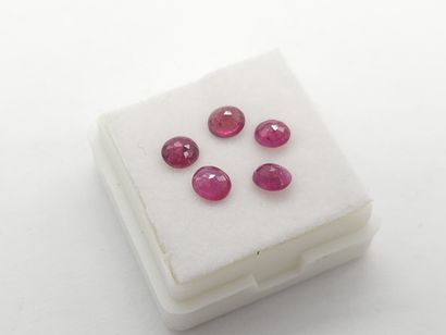 RUBY pinkish red Nbr 5 , oval , Madagascar...