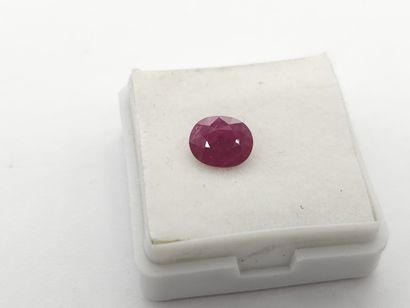 RUBY purplish red , oval , Tanzania , 1,29...