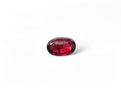 GRENAT purplish pink rhodolite oval, Madagascar,...