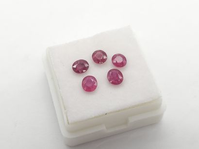 RUBY pinkish red Nbr 5 , oval , Madagascar...