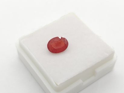 RUBY red , oval , Mozambique , 1,55 carats...