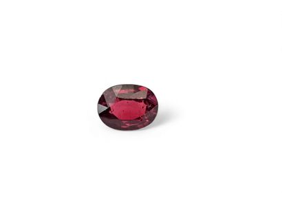 GRENAT purplish pink rhodolite oval, Madagascar,...