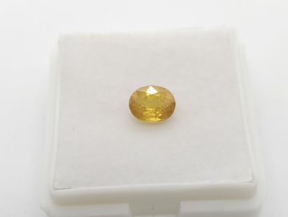 SAPHIR yellow , ovale , Tanzania , 1,04 Carats,...
