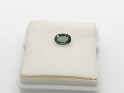 SAPHIR bluish green VS , oval , Australia...