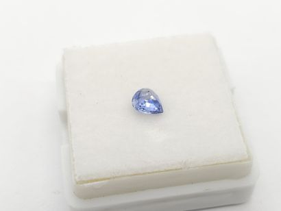 SAPPHIRE blue , pear , Ceylon , 0,50 carats...