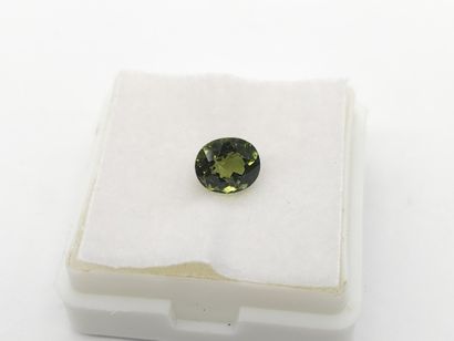TOURMALINE green , oval , Mozambique , 1,25...