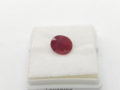 SAPHIR Pinkish orange , oval , Songea Tanzanie...