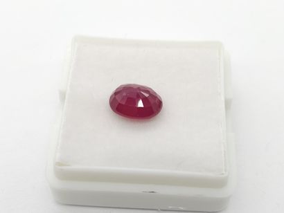 RUBY purplish red , oval , Mozambique , 2.68...