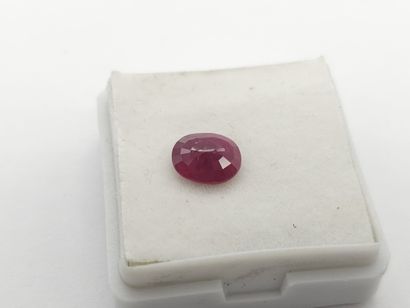 RUBY purplish red , oval , Tanzania , 1,29...